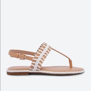 Aldo Tan and White Women Sandals